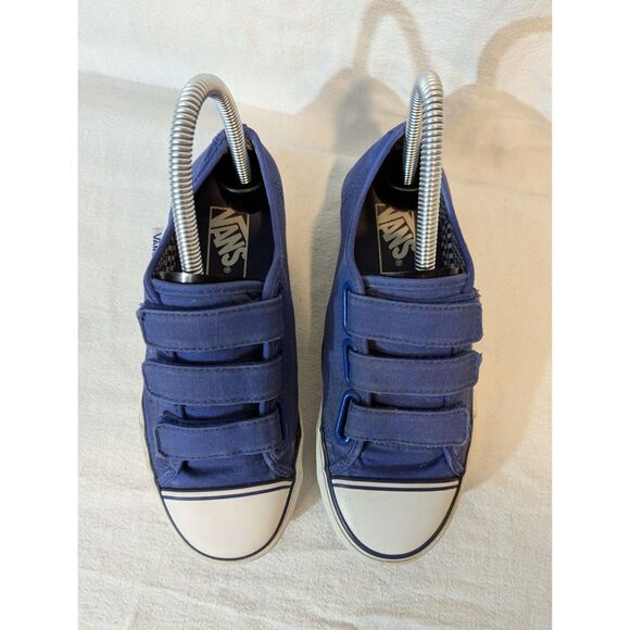 Vans Women's 5.5 Purple Velcro Canvas Sneakers Low-Top Shoes, Casual Skate - Picture 4 of 6